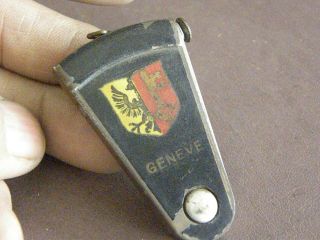 Antique Vintage Imco Jmco 3400 Klips " Geneve " Crest Pendant Lighter Rare