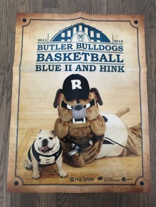 Butler University Basketball Poster/program Combo (blue Ii And Hink - 11/5/2011)