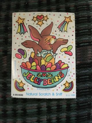Vintage 1983 Illuminations Scratch & Sniff Sticker Jellybeans