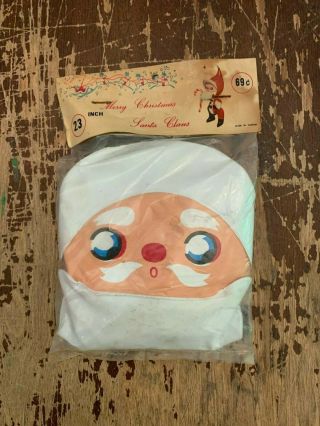 Vintage Inflatable 23 Inch Santa Claus Package Made In Taiwan