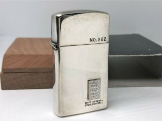 Zippo Limited Edition " Sterling Silver Ingot Purity 999.  9 " Ingot Slim Lighter