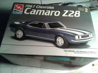 1967 Camaro Z28 Plastic Model Partially Assembled 1/25 Scale Amt Vintage