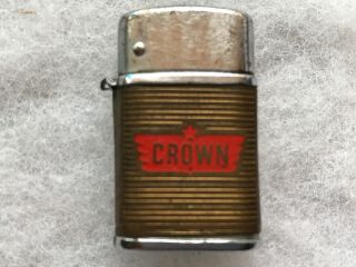 Crown Gasoline Vintage Hadson Advertising Cigarette Lighter