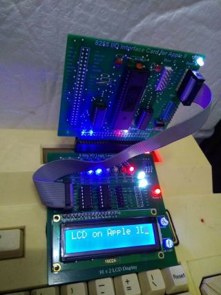 8255 PIA I/O Card with LCD Display for Apple ii iie Laser128 and clone computer 2