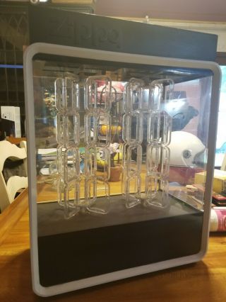 Vintage Zippo Countertop Display Case Lighted and Rotating 2