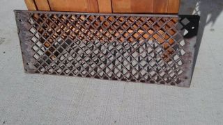 Antique Cast Iron Grate Measures 30 Wide 12 Deep And 1/4 Inch Thick Wall Or Floo