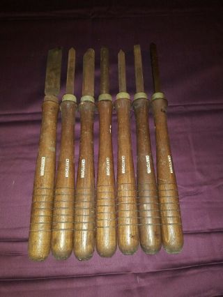 Craftsman Vintage Wood Lathe Chisel Set Of 7 High Speed Steel