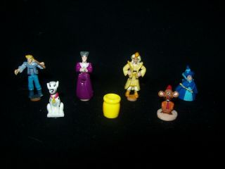 Polly Pocket Seven Disney Figures (aladdin,  Honey Pot,  Stepmother,  Mouse)