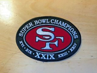 Vintage San Francisco 49ers Nfl Bowl Champions Embroidered Patch
