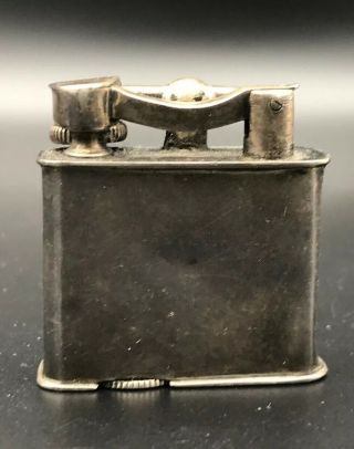 Vintage Sterling Silver Lift Arm Pocket Cigarette Lighter Made In Mexico 1.  5 " T