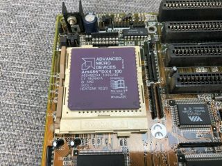 FIC 486 - PIO - 3 Socket 3 AT Motherboard AMD AM486DX4 100MHz Award BIOS ISA PCI 3