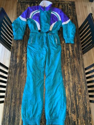 1980’s Cima Ski Ware Vintage Ski Suit Womans Size 14 Snow Suit