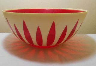 Vintage Regaline Red And White Plastic Bowl Mcm Catherine Holm Style Retro Rare