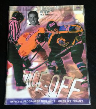 1998 - 1999 Lake Charles Ice Pirates Wphl Game Program Vol.  5 Issue 5
