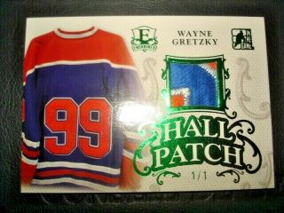 16 Itg Enshrined Wayne Gretzky Hall Patch 1/1 Oilers Top Patch