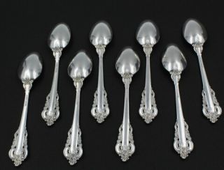 WALLACE - GRAND BAROQUE STERLING SILVER SET OF 8 PLACE TEASPOONS 6.  25 