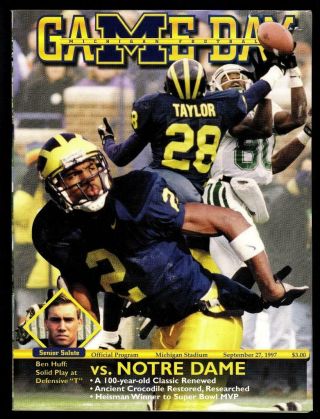 1997 Michigan Vs Notre Dame Football Program National Championship Season
