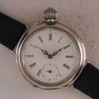 Great Silver Case Fully Serviced All 1900 French Wrist Watch Perfect