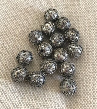 Vintage Bali Silver Beads