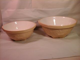 T.  G.  Green Vintage Church Gresley Set Of 2 Gripstand Mixing Bowls 12 ’s & 24’s