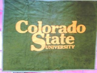 Colorado State Ram University Blanket Throw Made In Usa 64x46 Biederlack