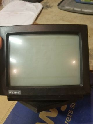 Miracle 9 " Monochrome Monitor Model M0935 And Vintage Retro