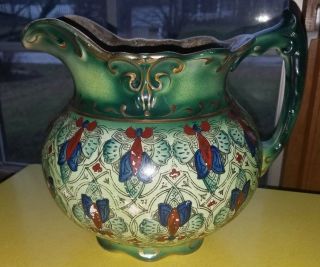 Antique 1910s Hand Painted D.  F.  Haynes Of Baltimore Large Pitcher