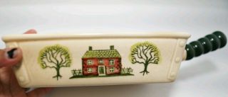 Vintage Metlox Poppytrail " Homestead Provincial " Divided Dish With Handle
