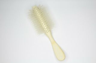 Vintage Avon Half Round Hair Brush White Nylon Bristles 8 Inch Length No Box