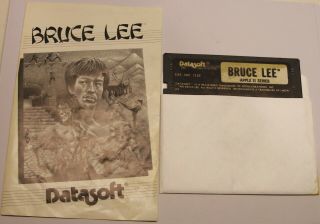 Rare Bruce Lee By Datasoft For Apple,  Apple Iie,  Iic,  Apple Iigs And Ibm Pc