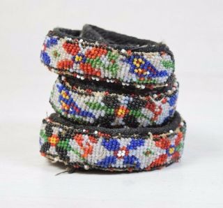 Traditional Collectible Antique Native North American Micro Beaded Handmade Belt