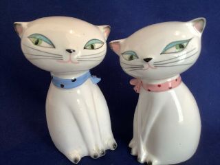 Vintage 1958 - 1959 Holt Howard Cozy Kitten Siamese Cat Salt & Pepper Shaker Set