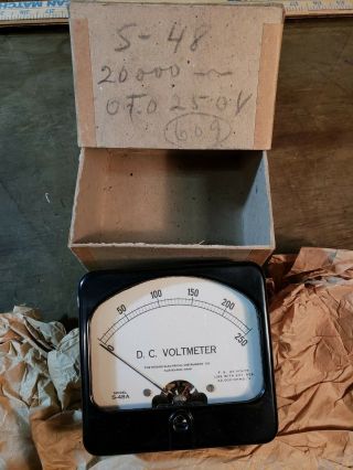 Vintage Hickok Dc Voltmeter Meter 0 - 250v S - 48a Steampunk 2 - 1297