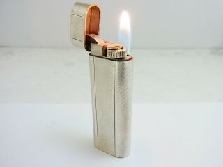 Cartier Paris Gas Lighter 30 Micron Silver Plated (b