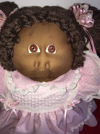 Vintage Cabbage Patch Kid Southern Belle Soft Sculpture African American AA Doll 2
