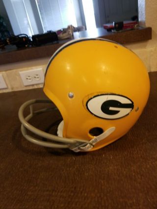 Vintage Green Bay Packers Rawlings Football Helmet Air - Flo Hnfl Size Small