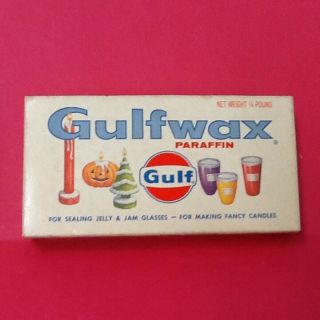Vintage Gulf Gulfwax Household Paraffin Wax For Canning,  Candlemaking