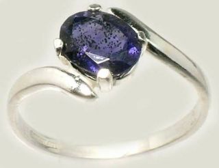 19thc Antique 3/4ct Iolite Ancient Viking Navigation Aid Sterling Ring