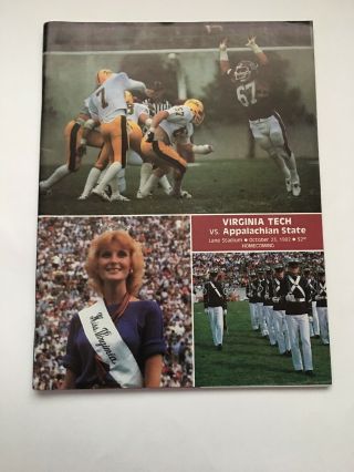 Virginia Tech Vs.  Appalachian State Football Program October 23 1982
