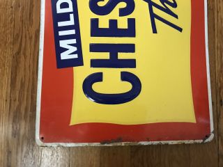 Chesterfield Cigarettes 1950 ' s Vintage Advertisement Tin Sign Embossed 34 x 12 3