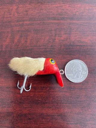 Vintage Lucky Bunny Bait Co.  Fishing Lure Red Color Smaller Size Tackle Box Find