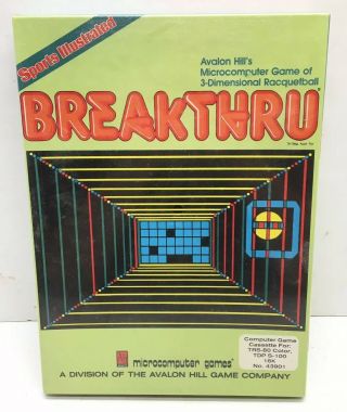 Rare Breakthru By Avalon Hill For Trs - 80 Coco,  Tdp S - 100 -