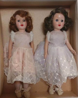 Set Of Two Vintage 8 Inch Richwood Sandra Sue Dolls,  One Brunette & One Auburn