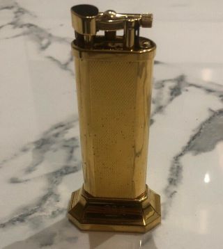 Vintage Alfred Dunhill Petrol Table Lighter.  Large,  Old Style Petrol Lighter.