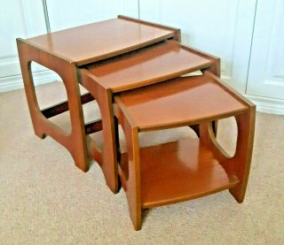 Retro Vintage Set Of 3 Nested Tables End Coffee Gplan G Plan Style Early 1960s