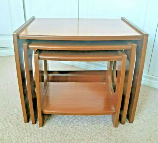 Retro Vintage Set of 3 Nested Tables End Coffee Gplan G Plan Style Early 1960s 3