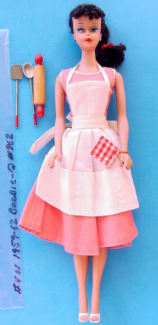 1960 4 Brunette Ponytail Barbie Dressed In Barbie - Q Outfit 962