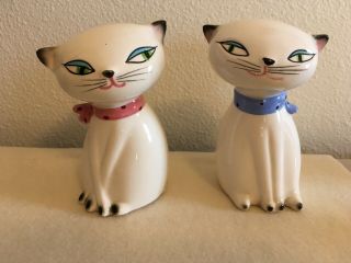 Vintage 1958 Holt Howard Cozy Kitten Siamese Cat Salt & Pepper Shaker Set