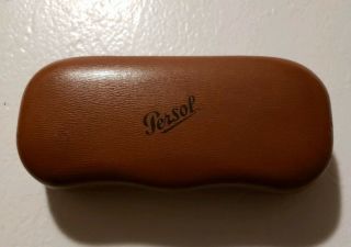 Authentic Rare Persol Vintage Sunglasses Case,  Brown Italian Leather,  Euc