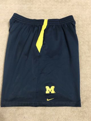 University Of Michigan Wolverines Nike Football Blue Shorts Mens 2xl Xxl - 2 Pair